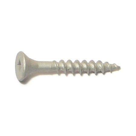 Buildright Deck Screw, #7 x 1-1/4 in, Steel, Flat Head, Square Drive, 1100 PK 09186